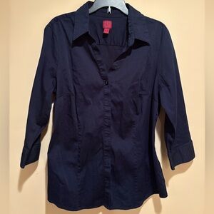 212 Collection Women's Navy Button-Down Shirt